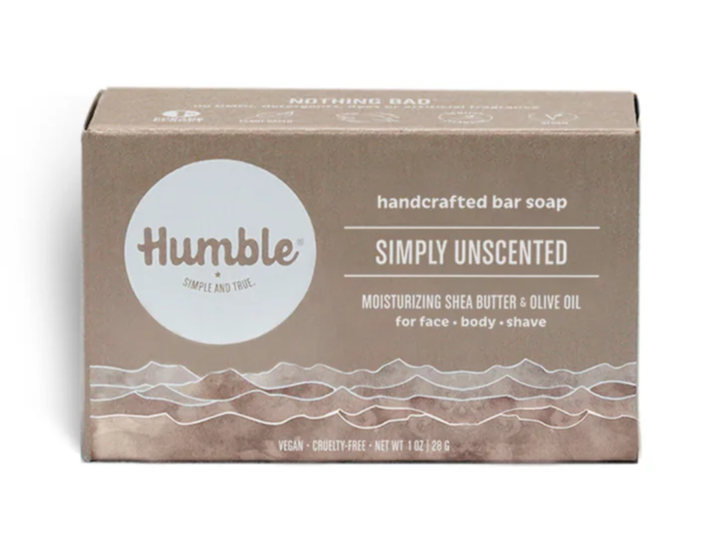 Humble Handcrafted Bar Soap, Simply Unscented, 1 oz/28 g