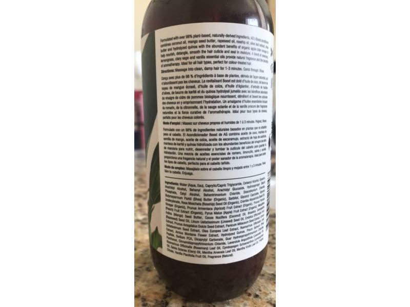 AG Hair Boost Apple Cider Vinegar Conditioner, Natural, 12 fl oz/355 mL