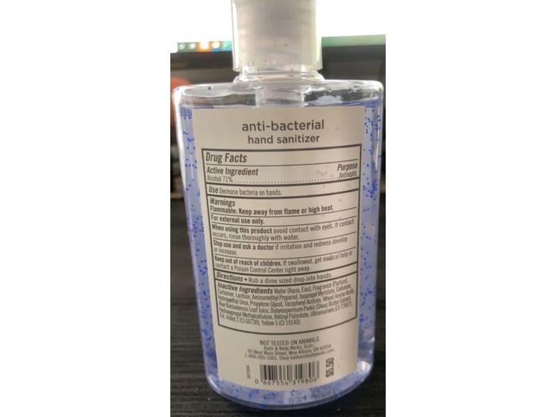 Bath And Body Works Anti Bacterial Hand Sanitizer, White Tea And Sage, 7.6 fl oz / 225 mL