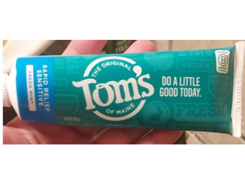 Tom's Of Maine Rapid Relief Sensitive, Fresh Mint, 4.0 oz/113 g