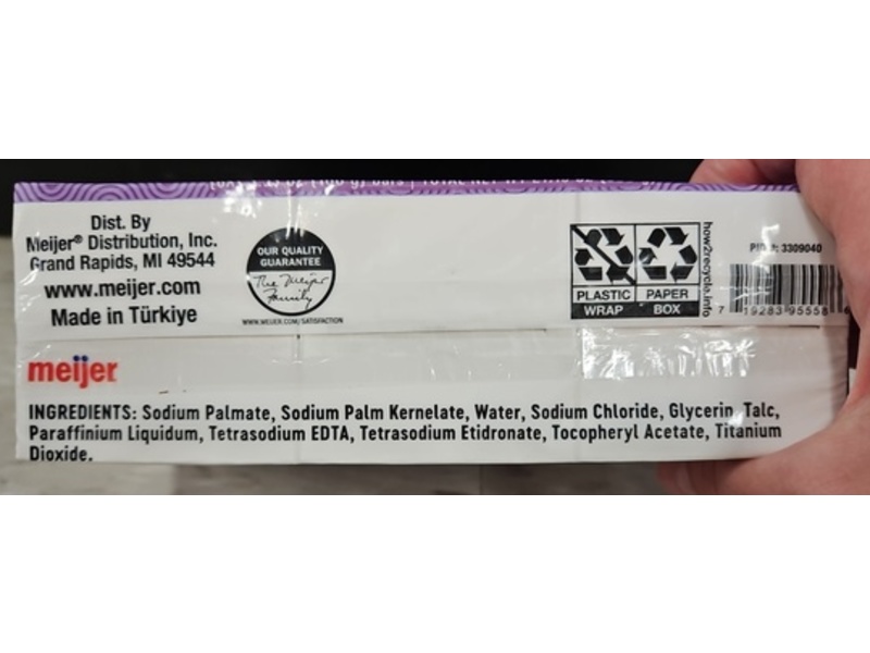 Meijer Moisturizing Bar Soap, Fragrance Free, 3.52 oz/100 g, Pack of 6