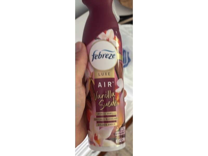Febreze Luxe Air Freshener, Vanilla Suede, 8.8 oz/250 g
