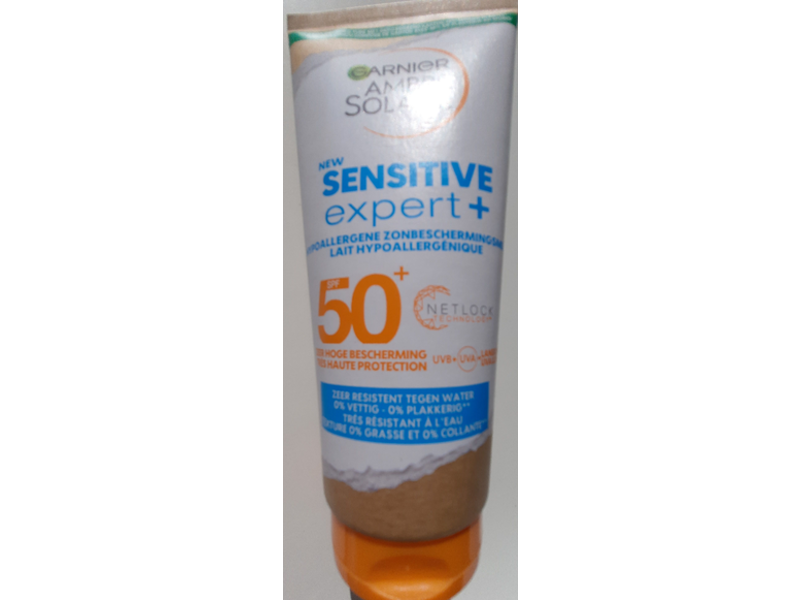 Garnier Amber Solaire Sensitive Expert+ Sunscreen, SPF 50, 200 mL