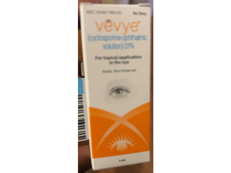 Vevye (cyclosporine) Ophthalmic Solution 0.1%, 2 mL, Harrow Eye