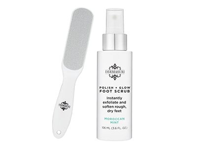 Dermasuri Deep Exfoliating Foot Scrub, Moroccan Mint, 3.6 fl oz/106 mL