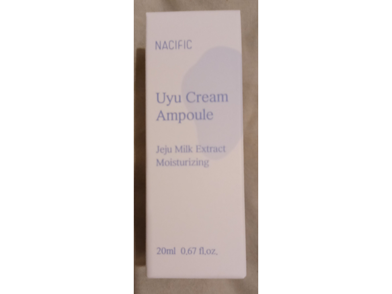 Nacific Uyu Moisturizing Cream Ampoule, Jeju Milk Extract, 0.67 fl oz/20 mL