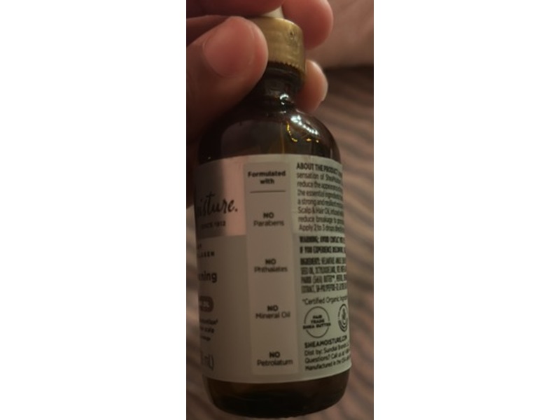 Shea Moisture Strengthening Scalp And Hair Oil, Rosemary & Vegan Collagen, 2 fl oz/59 mL