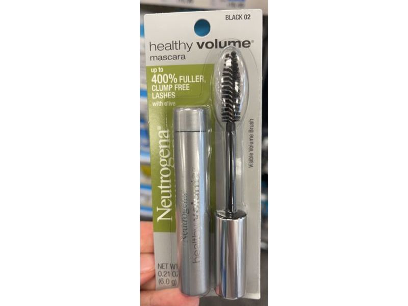Neutrogena Healthy Volume Mascara, Black 02, 0.21 oz/6.0 g, Pack Of 2