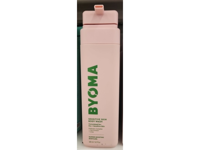 Byoma Sensitive Skin Body Wash, Prebiotic Complex + Oat Extract + Urea, 16.9 fl oz/500 mL