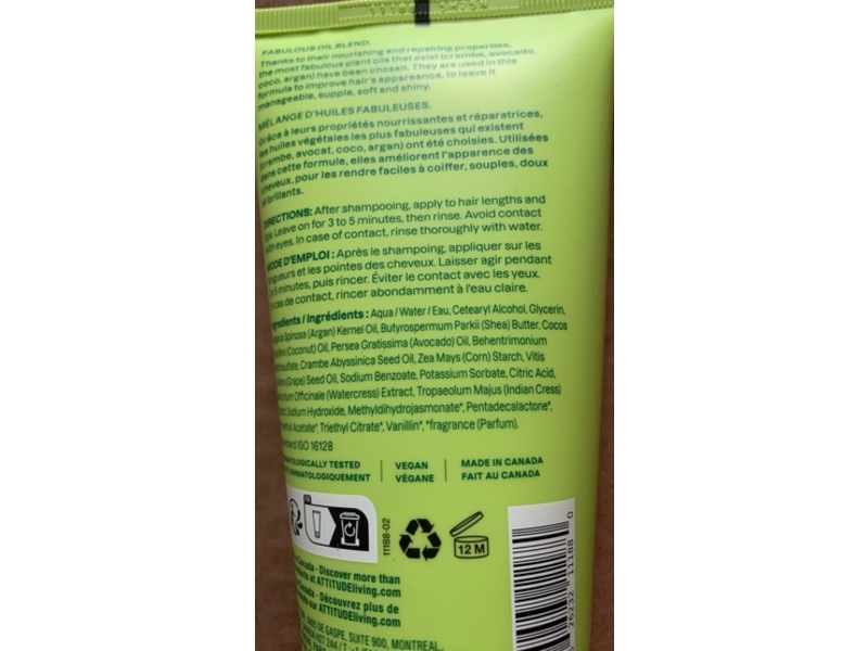 Attitude Super Leaves Repairing Hair Mask, Rose & White Flower, 5 fl oz/150 mL