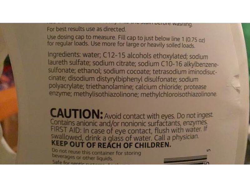 Solimo Liquid Laundry Detergent, Free & Clear, 110 Loads, 82.5 fl oz/2.43 L