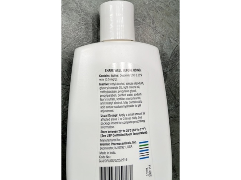 Desonide Lotion 0.05%, 4 fl oz/118 mL, Alembic (Rx)