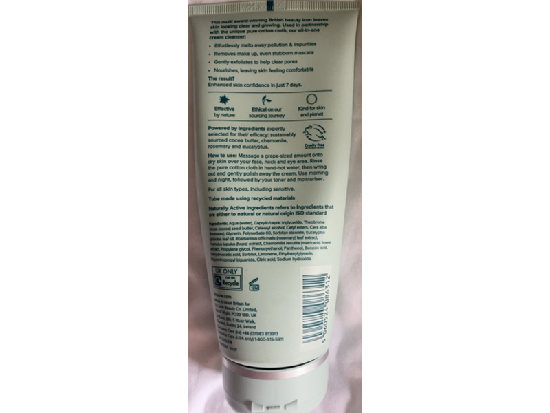 Liz Earle Cleanse & Polish Hot Cloth Cleanser, Cocoa Butter, Eucalyptus, 6.7 fl oz/200 mL