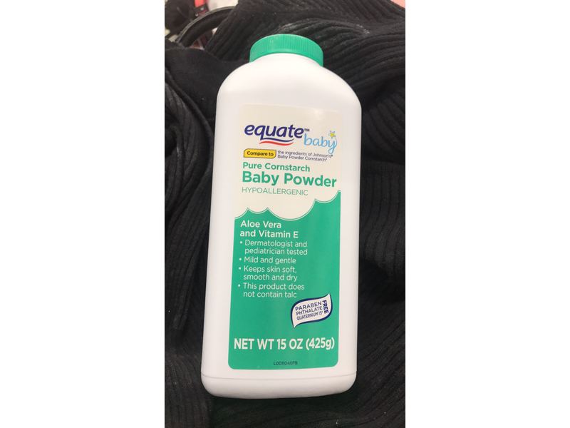 equate pure cornstarch baby powder