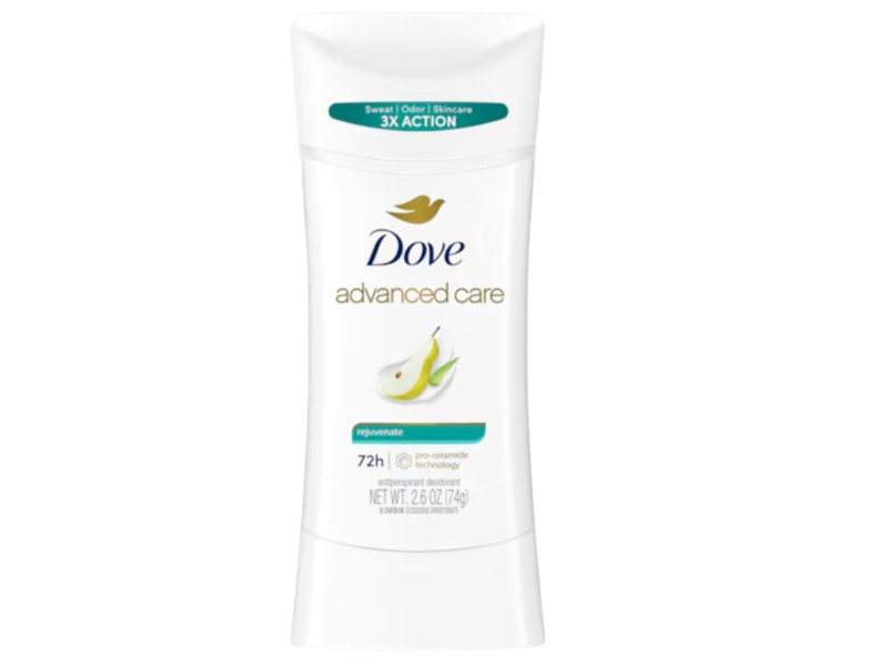 Dove 72h Advanced Care Antiperspirant Deodorant Stick, Rejuvenate, 2.6 oz/74 g, Pack Of 4