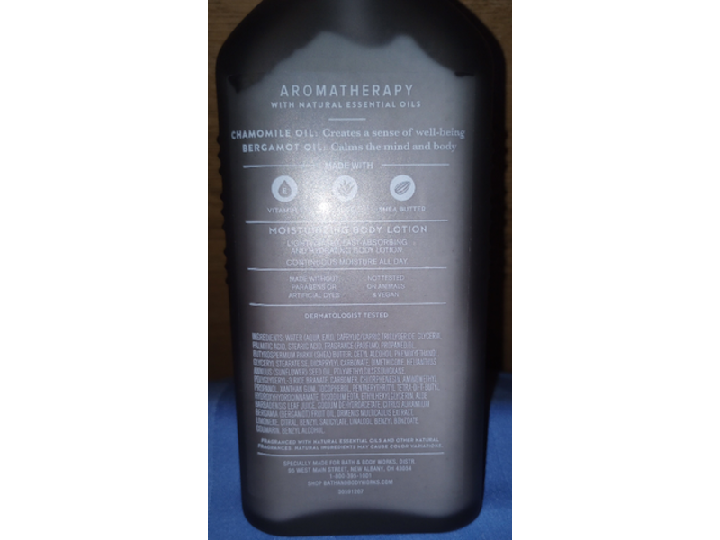 Bath & Body Works Aromatherapy Sleep Moisturizing Body Lotion, Black Chamomile, 6.5 fl oz/192 mL