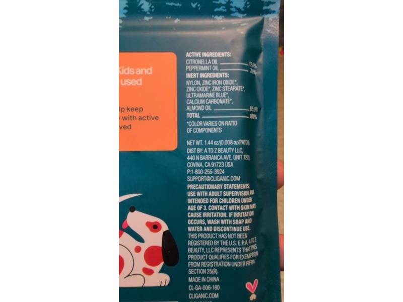 Cliganic Mosquito Repellent Patches, Animal Friends, 1.44 oz, 180 Count