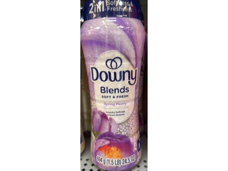 Downy Blends Soft & Fresh Scent Booster, Spring Peony, 24.5 oz/694 g