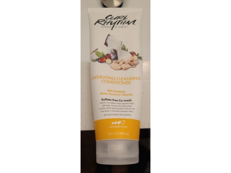 Curl Rhythm Hydrating Cleansing Conditioner, Baobab + Shea & Coconut + Marula, 10 fl oz/295 mL