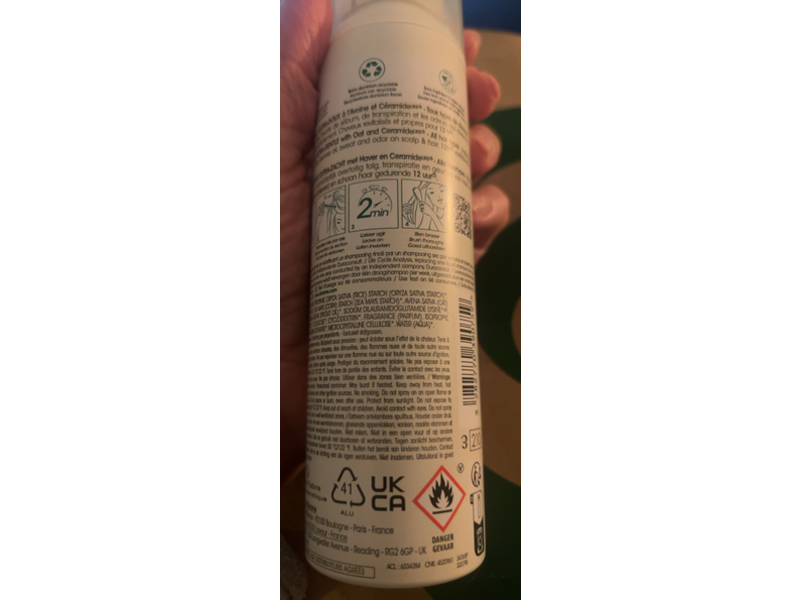 Klorane Dry Shampoo, Oat, 3.2 oz/150 mL