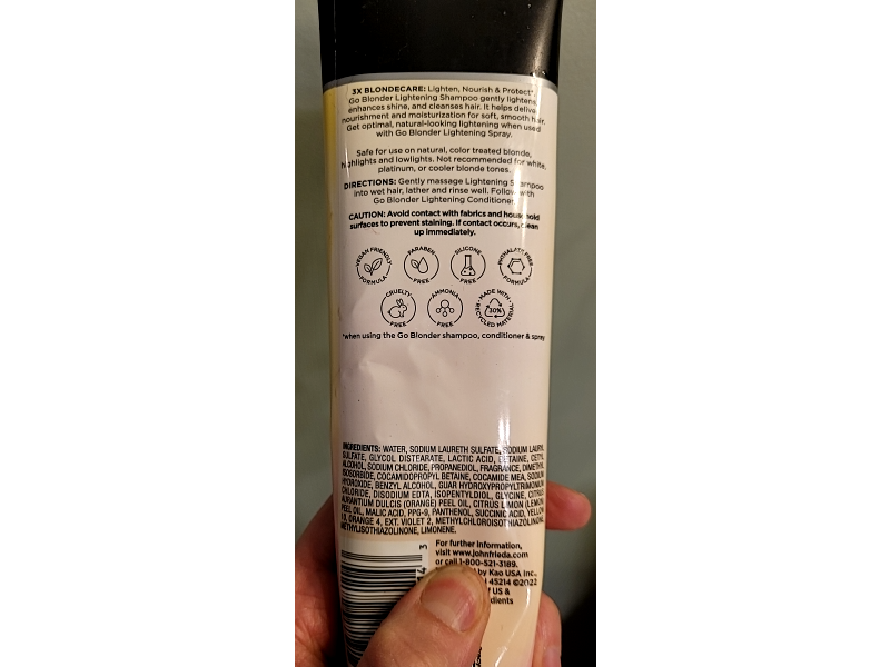 John Frieda Go Blonder Lightening Shampoo, Citrus Botanical Blend, 10 fl oz/295 mL