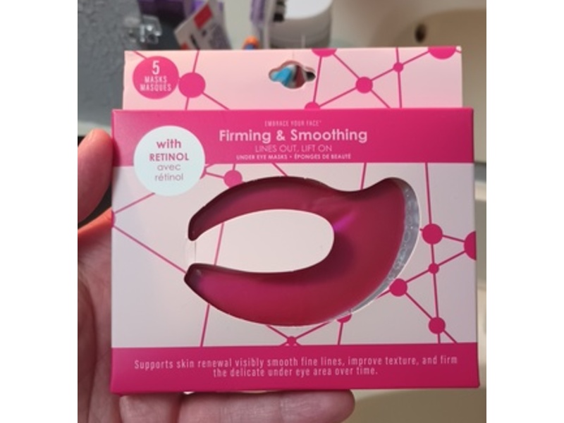 Embrace Your Face Firming & Smoothing Under Eye Masks, Retinol, 5 Count
