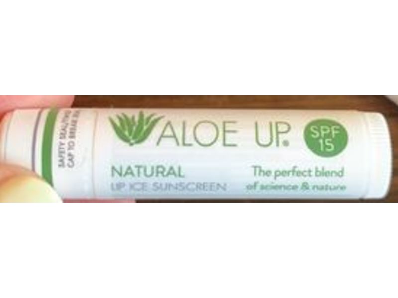 Aloe Up Natural Lip Ice Sunscreen, SPF 15, 0.15 oz/4.25 g
