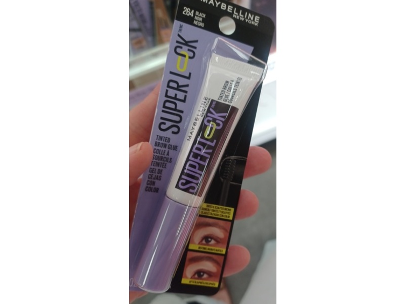 Maybelline New York Super Lock Tinted Eye Brow, 264 Black, 0.23 fl oz/7 mL