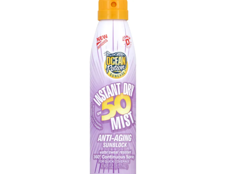 Ocean Potion Anti-Aging Sunblock Instant Dry Mist, SPF 50, 6 fl oz/177 mL