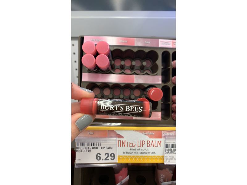 Burt's Bees Tinted Lip Balm, Rose, 0.15 oz/4.25 g