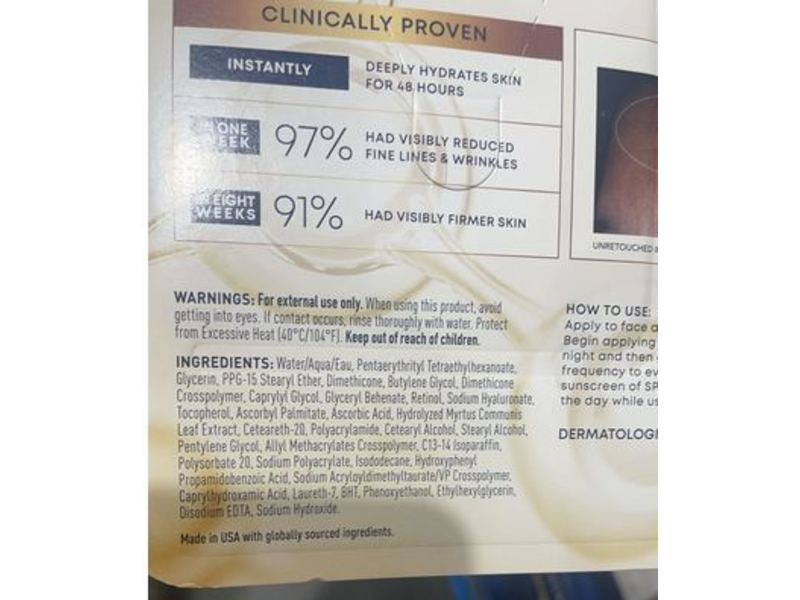 Roc Retinol Correxion Line Smoothing Max Hydration Cream, 3.4 oz, Pack Of 2