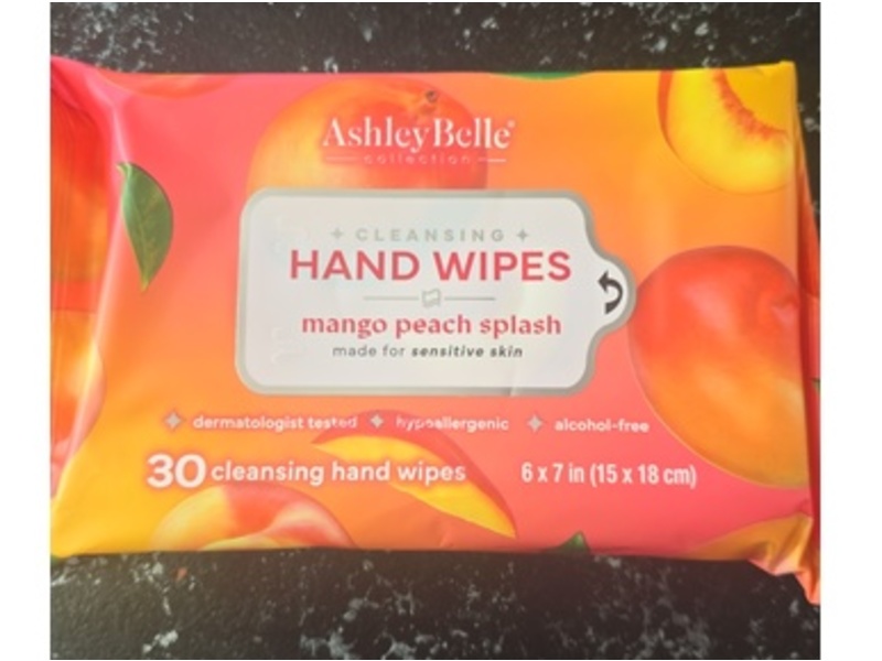 Ashley Belle Hand Wipes, Mango Peach Splash, 30 Count