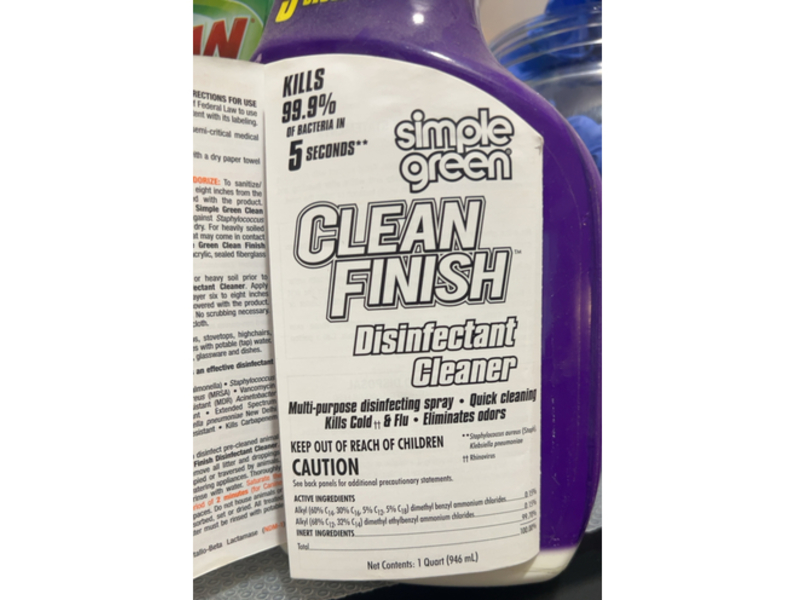 Simple Green Clean Finish Disinfection Cleaner Spray, 946 mL