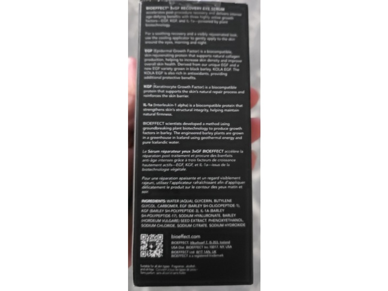 Bioeffect 3xGF Recovery Eye Serum, 0.20 fl oz/6 mL