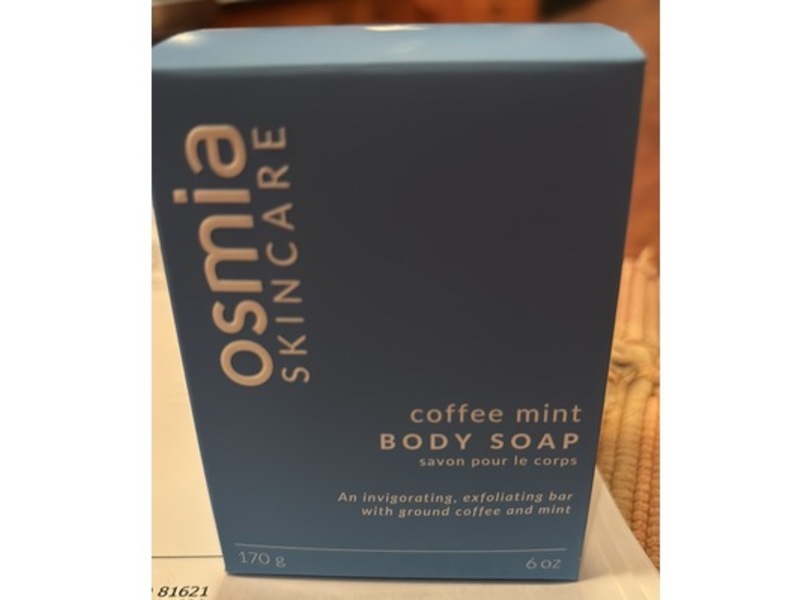 Osmia Skincare Body Soap, Coffee Mint, 6 oz/170 g