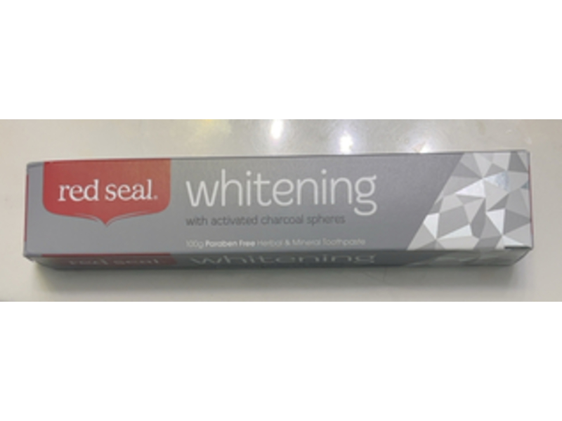 Red Seal Teeth Whitening Toothpaste with Activated Charcoal Spheres, 100 g