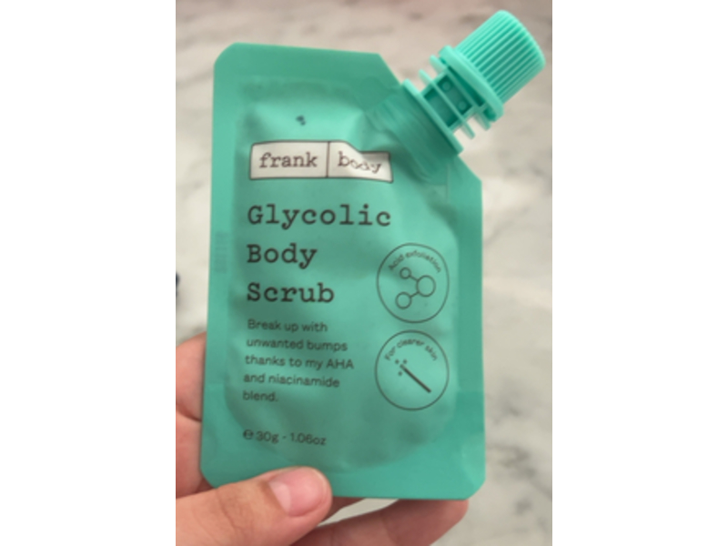 Frank Body Glycolic Body Scrub, 1.06 oz/30 g