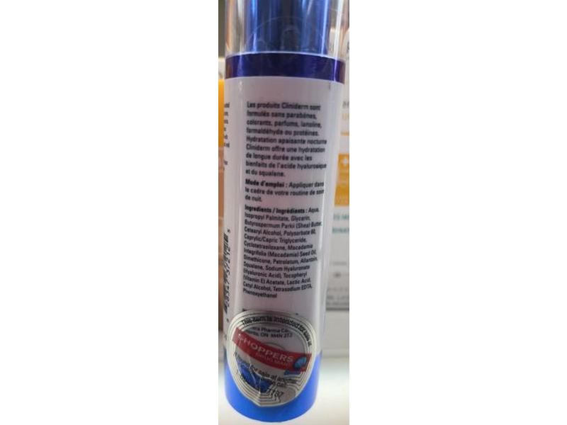 Cliniderm Soothing Night-Time Hydration, Night, 50 mL