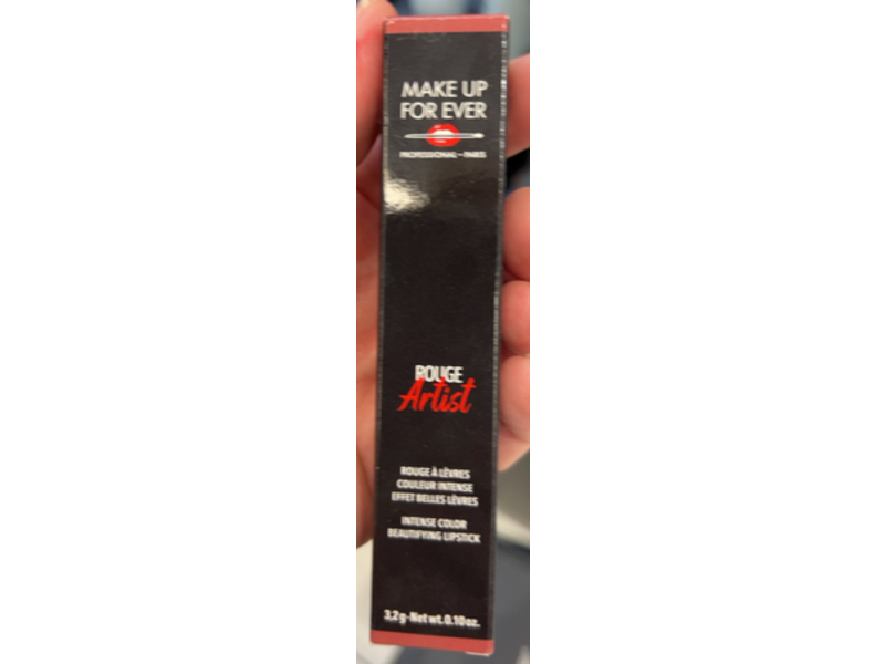 Make Up For Ever Rouge Artist Intense Color Beautifying LipsticK, 166 Poised Rosewood, 0.10 oz/3.2 g