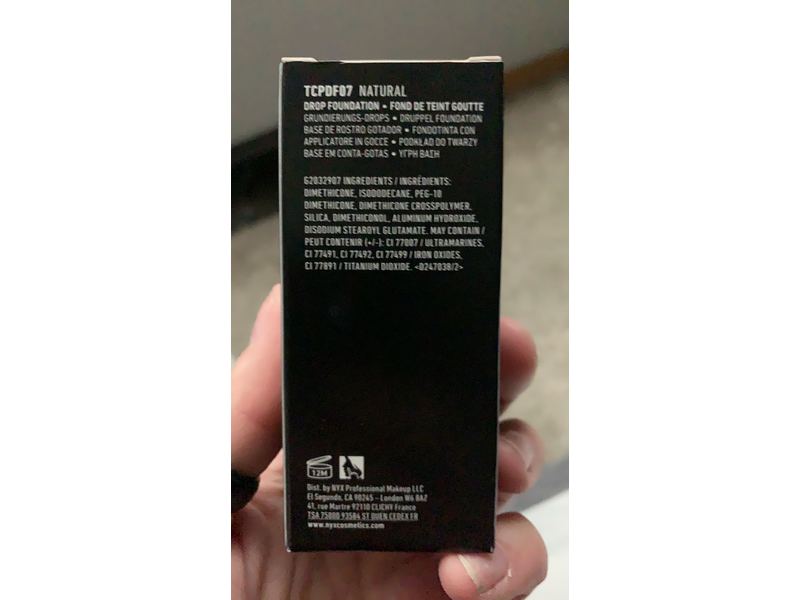 NYX Professional Makeup Total Control Pro Drop Foundation, Natural, 0.43 fl oz / 13 mL