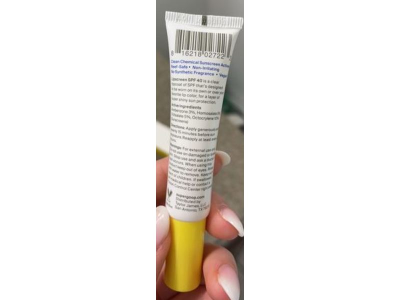 Supergoop Lip Screen, SPF 40, 0.34 fl oz/10 mL