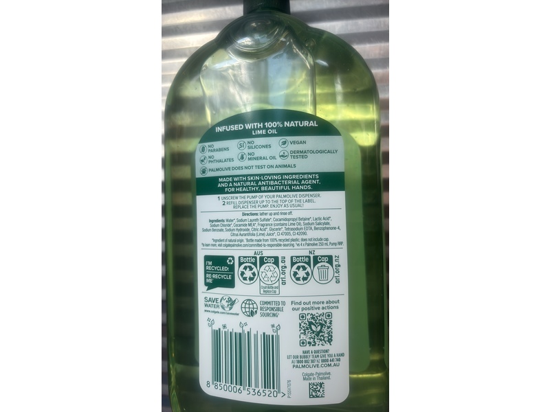 Palmolive Hand Wash, Odour Eliminating Lime, 1 L