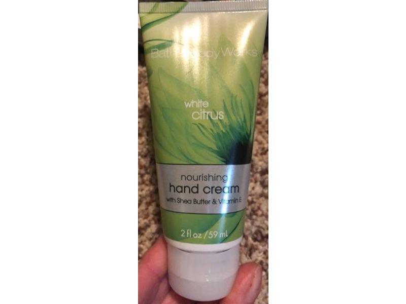 Bath & Body Works Nourishing Hand Cream, White Citrus, 2 fl oz/59 mL