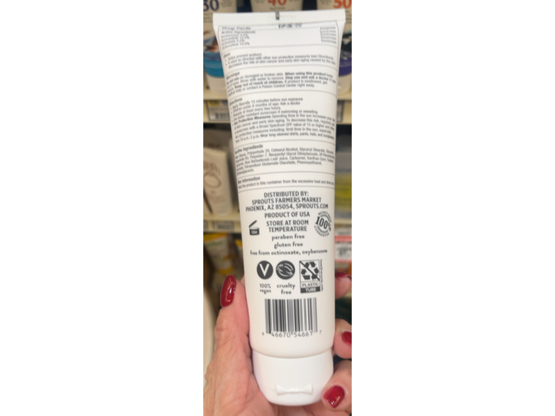 Real Root By Sprouts Moisturizing Sunscreen Lotion, SPF 40, Fragrance Free, 6 oz/170 g