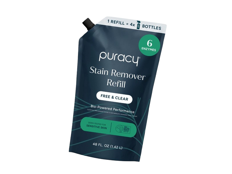 Puracy Stain Remover Refill, Free & Clear, 48 fl oz/1418 mL