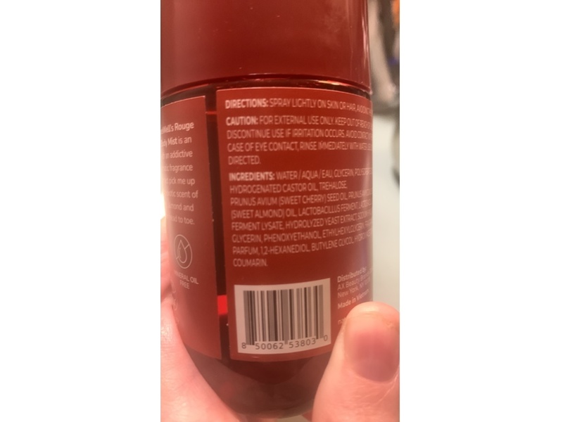 Be Well By Nature Well Hair & Body Mist, Rouge Cherry, 6.7 fl oz/200 mL