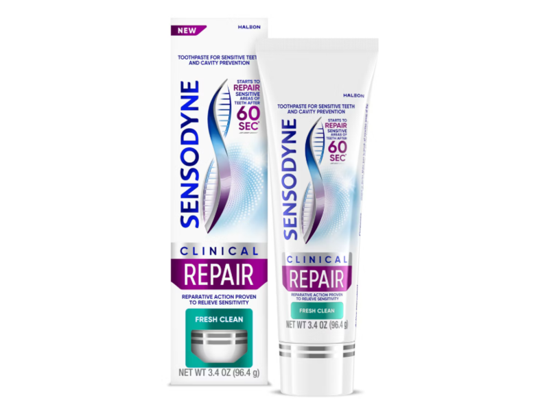 Sensodyne Clinical Repair Toothpaste, Fresh Clean, 3.4 oz/96.4 g
