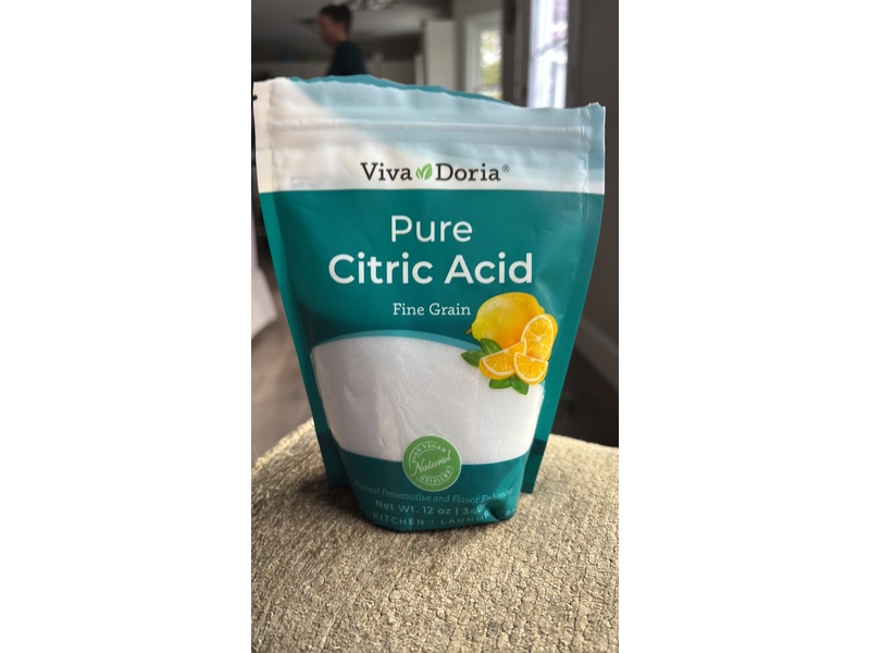 Viva Doria 100% Pure Citric Acid, Food Grade, Fine Grain, 12 oz (340 g)