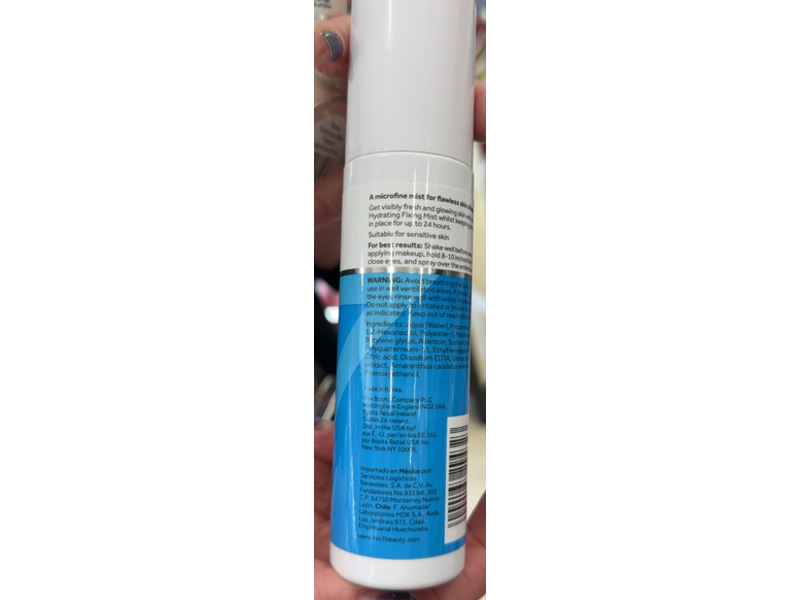No7 Hydraluminous Hydrating Fixing Mist, 3.3 fl oz/100 mL