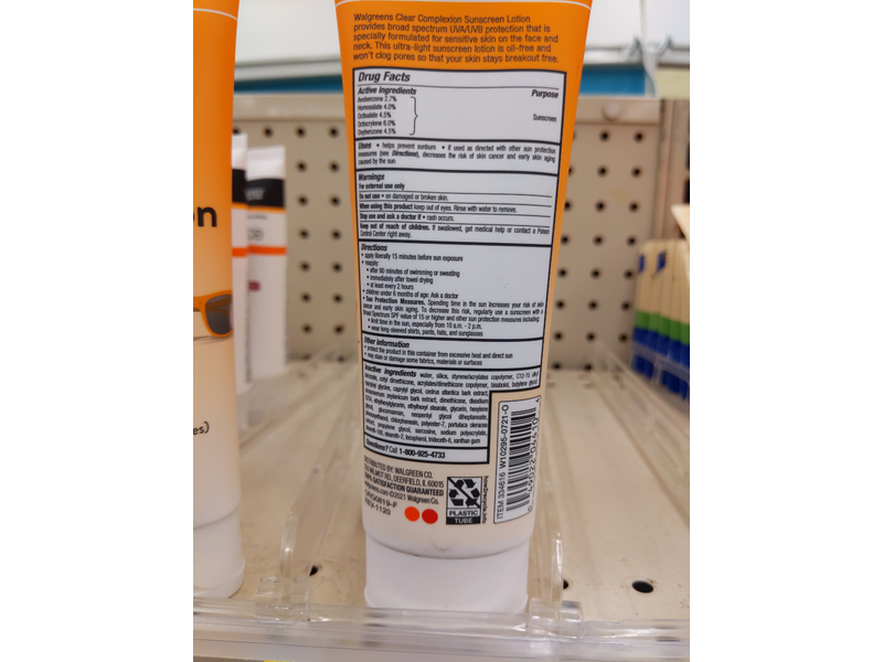 Walgreens Clear Complexion For Face, Oil Free, SPF 50, 3.4 fl oz/100 mL